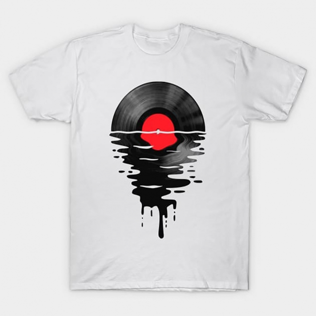 Music-Record-Sunset-Red-T-Shirt4